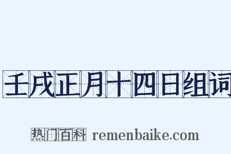 壬戌正月十四日组词是什么意思的图片